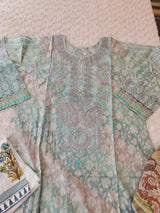 Pakistani Stitched lawn Embroidered Salwar kameez ready to ship