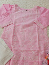 Indian Cotton Stitched Embroidery Suit Ready To Ship