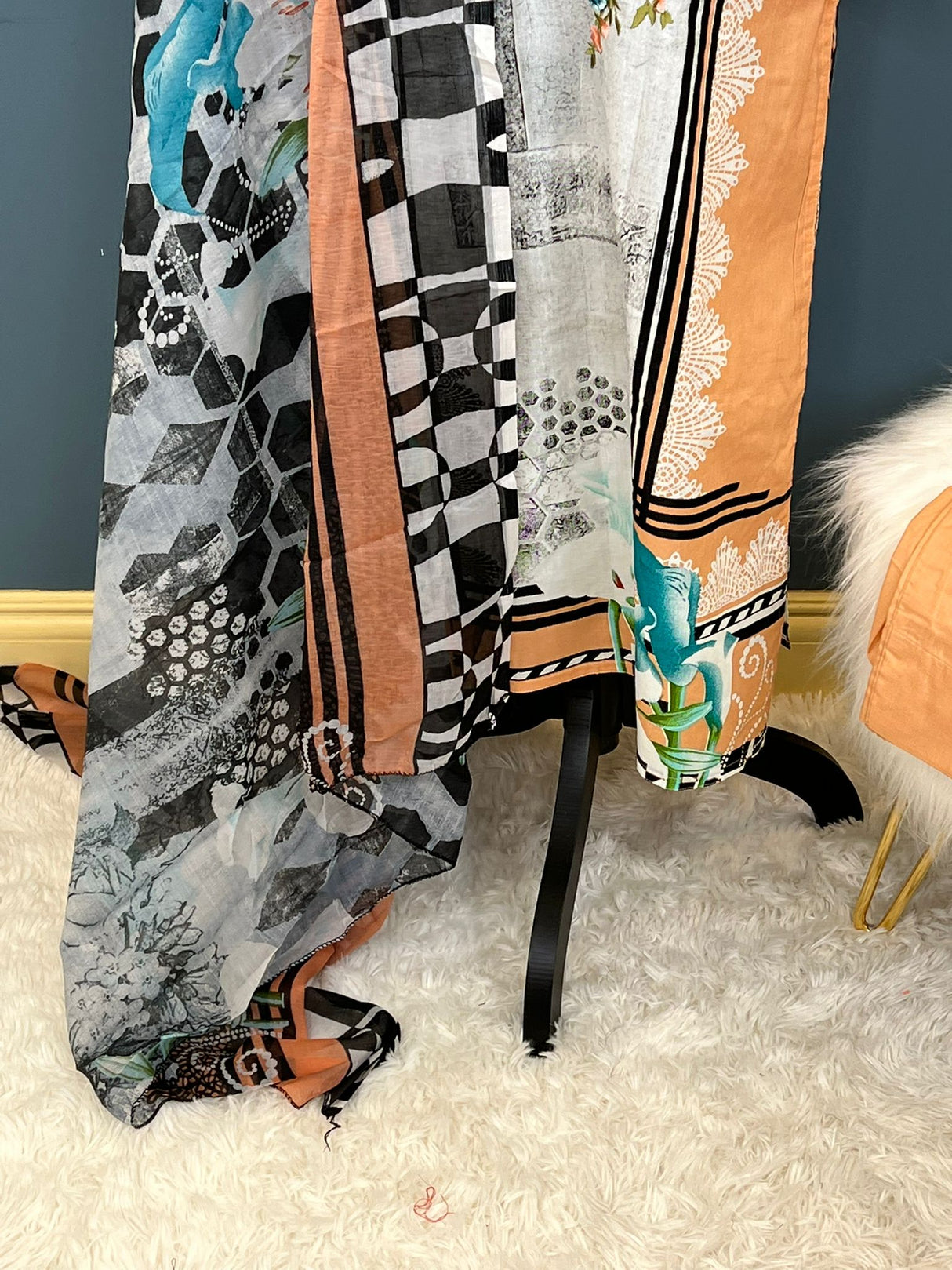 Indian Cotton Stitched Embroidery Suit Ready To Ship