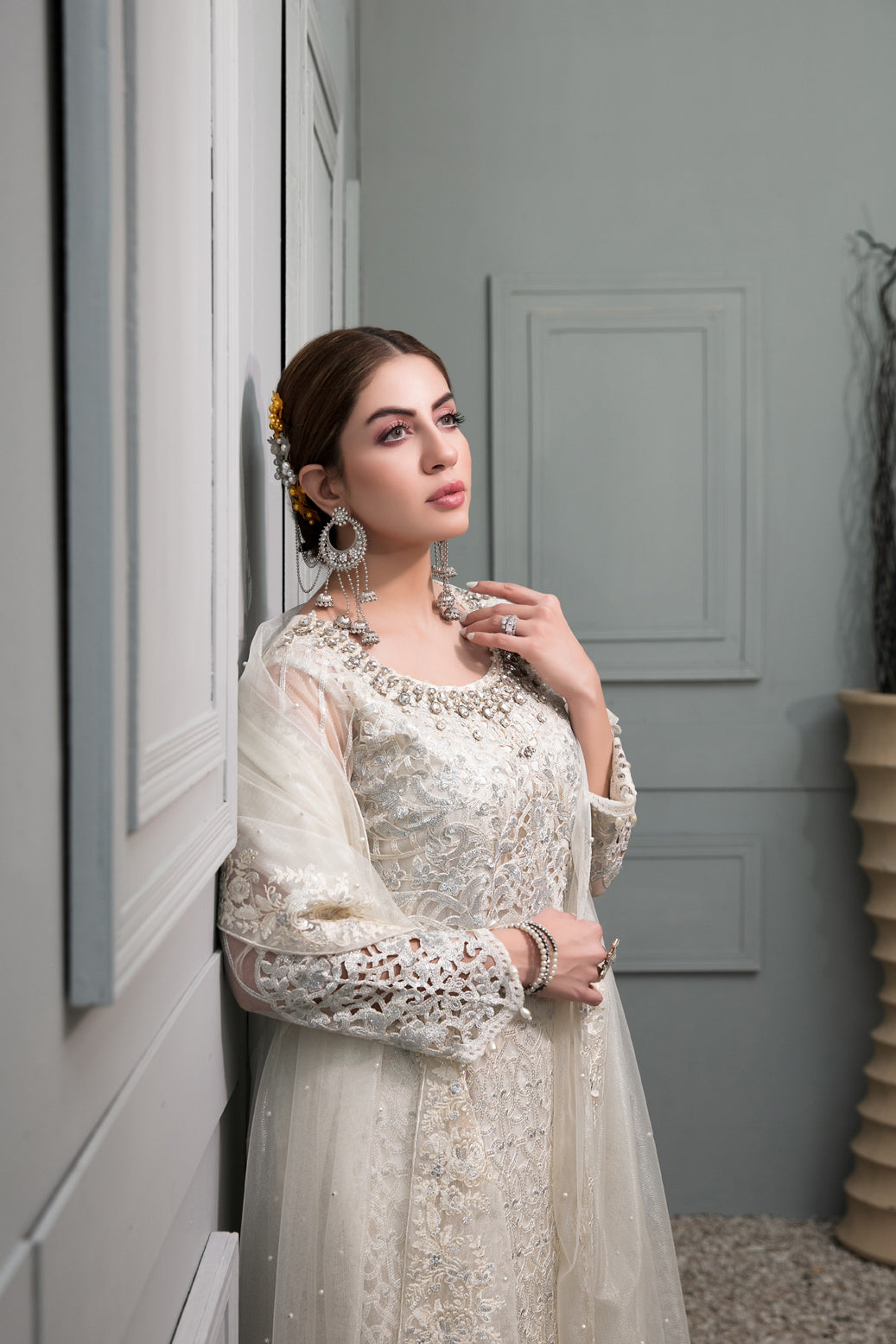 Chantilly Tawakkal White chiffon Collection 100% Original