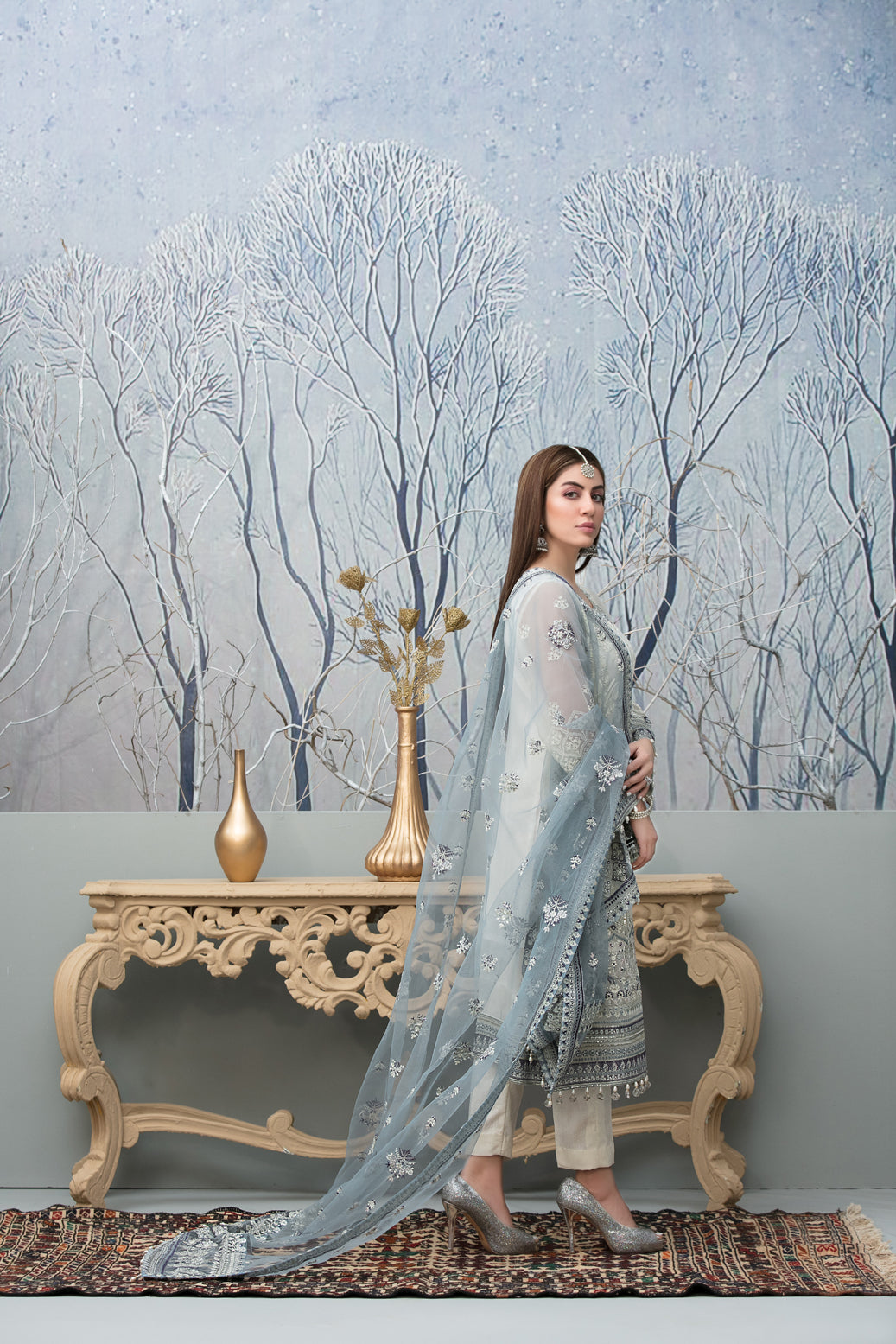 Chantilly Tawakkal White chiffon Collection 100% Original