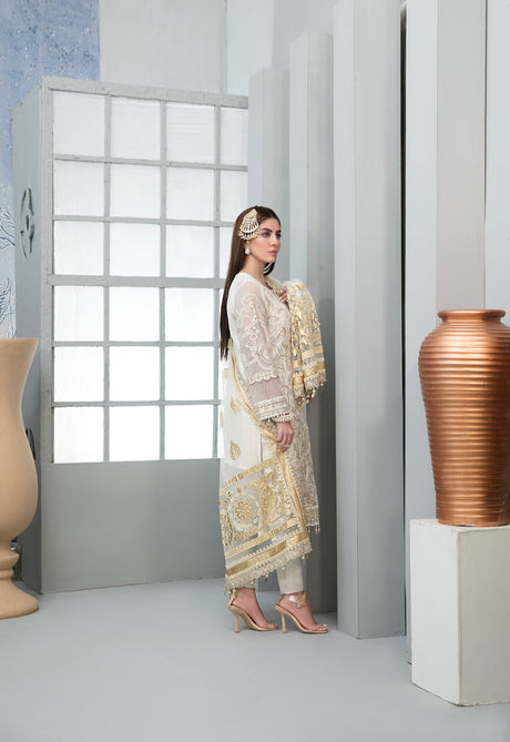 Chantilly Tawakkal White chiffon Collection 100% Original