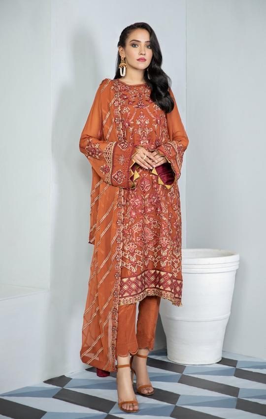 Alizeh Embroidered Chiffon Collection 2021-100% Original Guaranteed