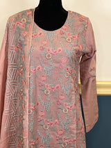 Pakistani Stitched Luxury Embroidered lawn Salwar kameez ready to ship