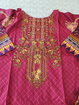 Pakistani stitched  lawn Embroidered Salwar kameez ready to ship