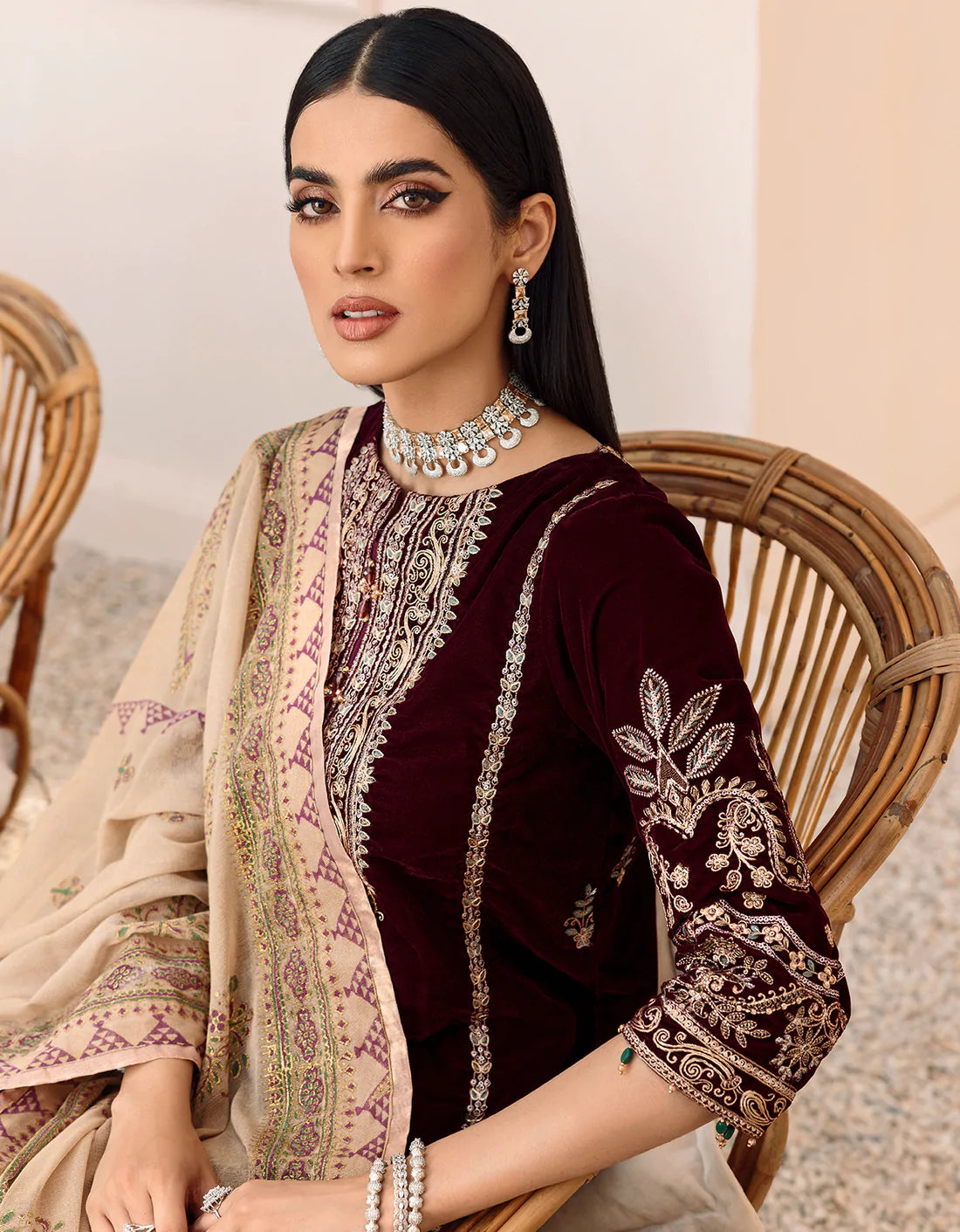 Emaan Adeel Makhmal Premium Velvet 100% Original