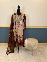 Indian Cotton Stitched Embroidery Suit Ready To Ship