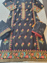Indian Cotton Stitched Embroidery Suit Ready To Ship