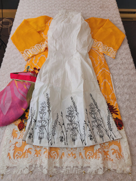 Pakistani Stitched Embroidery Lawn Suit Ready To Ship