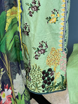 Pakistani lawn stitched  Embroidered Suit Ready To Ship