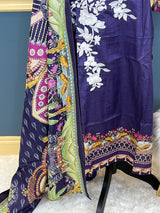 Indian Cotton Stitched Embroidery Suit Ready To Ship