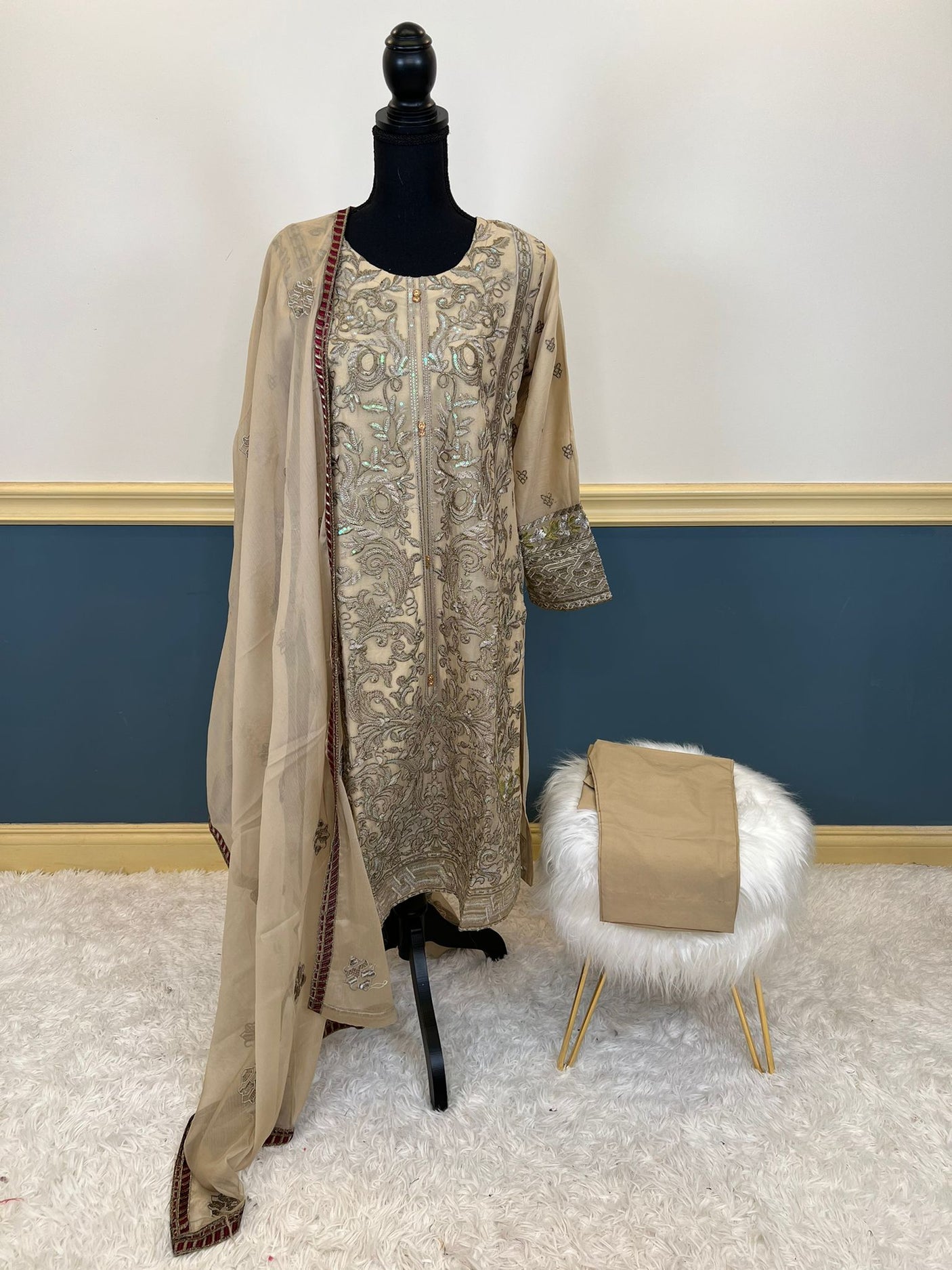 Pakistani Stitched Embroidery Party Wear Dresses Ready To Ship