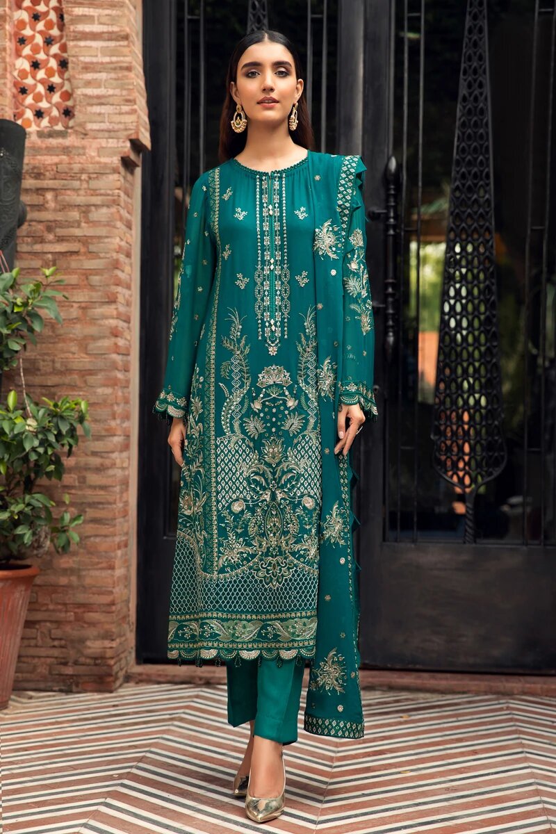 FARASHA EMBROIDERED CHIFFON COLLECTION-100% Original Guaranteed