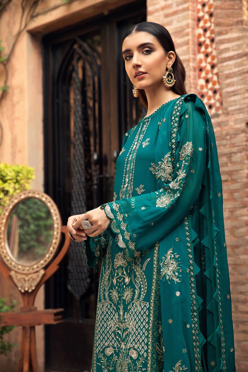FARASHA EMBROIDERED CHIFFON COLLECTION-100% Original Guaranteed