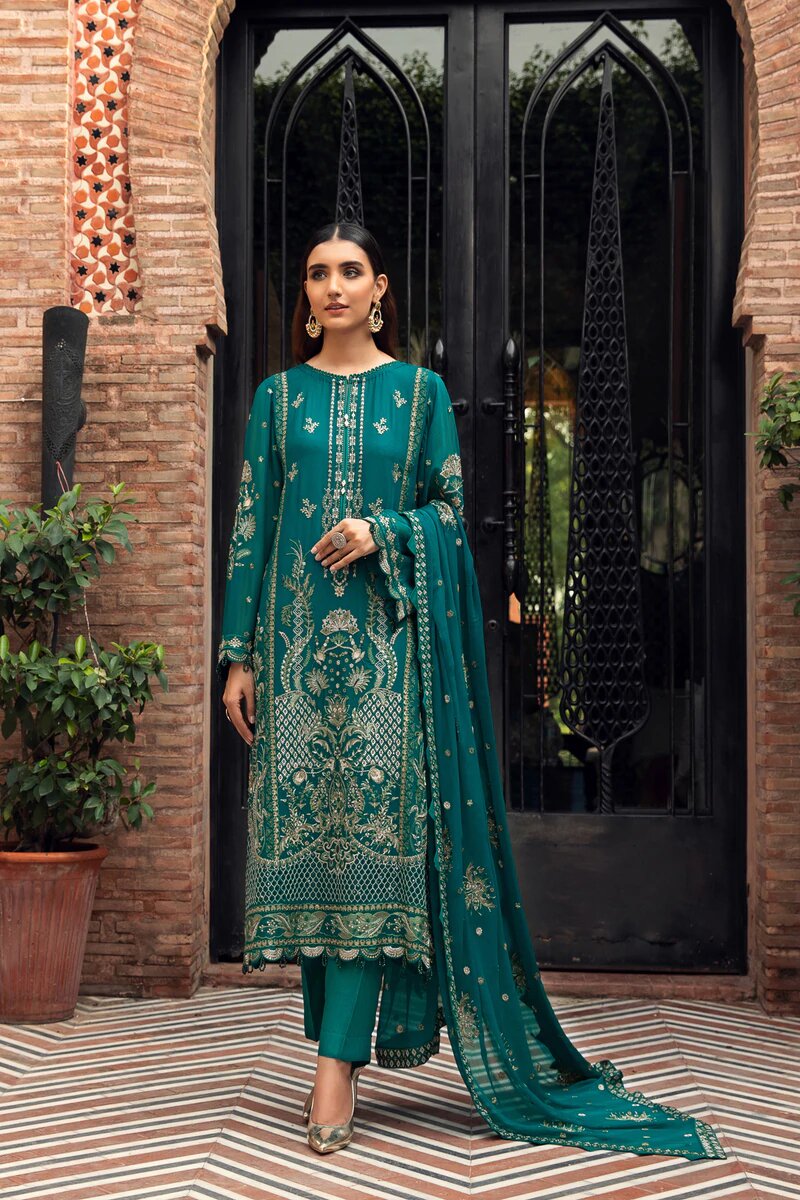 FARASHA EMBROIDERED CHIFFON COLLECTION-100% Original Guaranteed