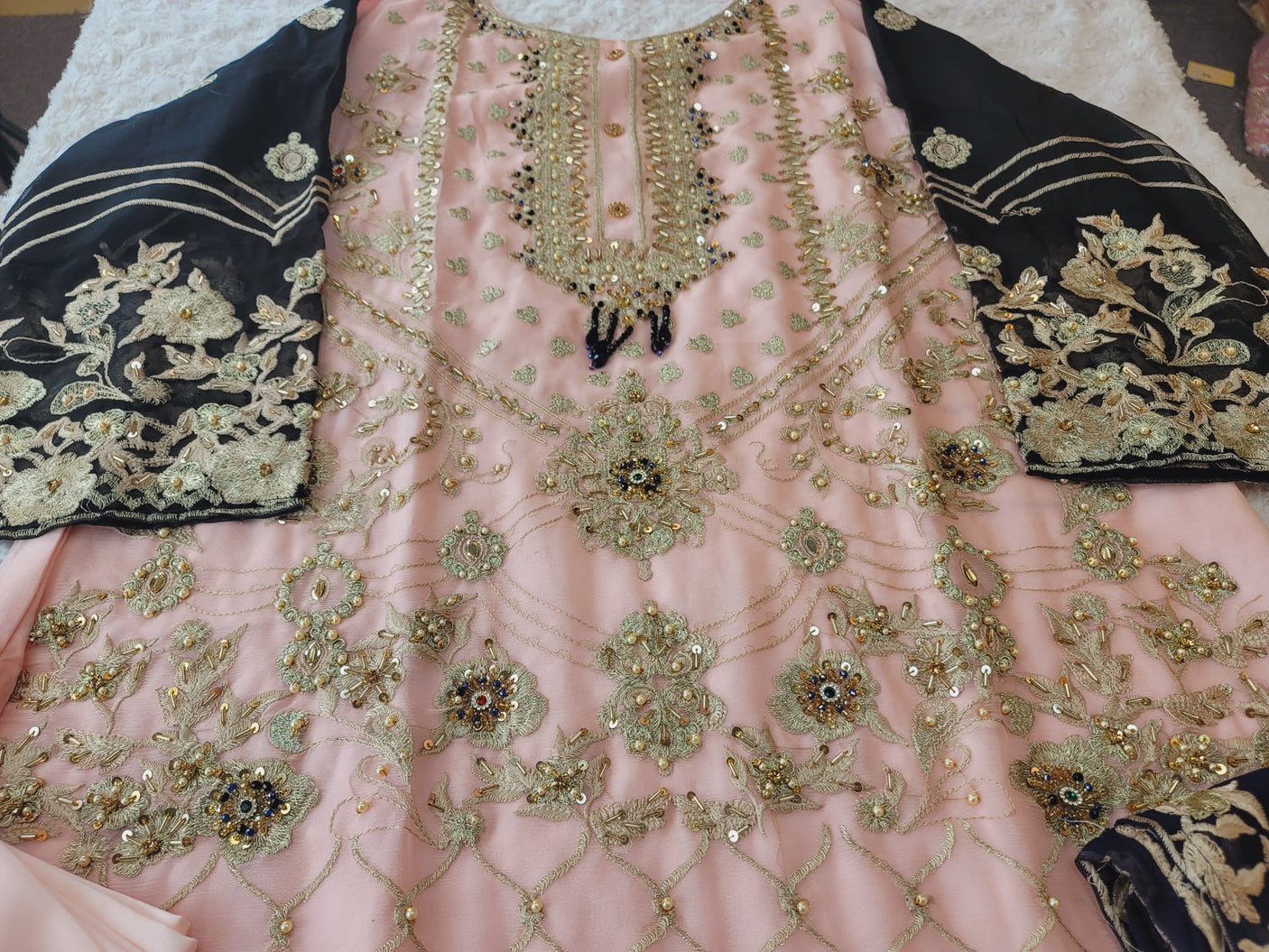 Pakistani Stitched Embroidery Party Wear Dresses Ready To Ship