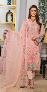 Zainab Fazlani Luxury Embrodered chiffon Collection 100% Original