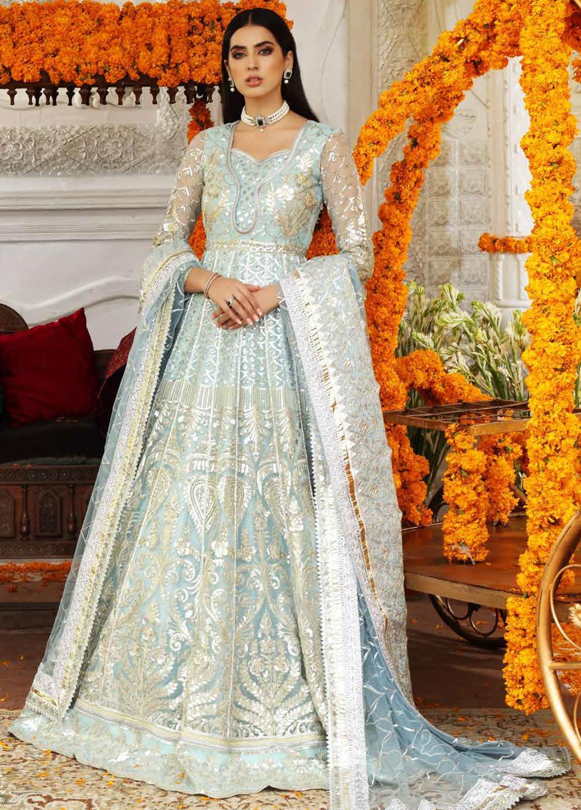ice blue pakistani wedding dresses Khushboo – Sophisticated Ice Blue Bridal Masterpiece main image 0