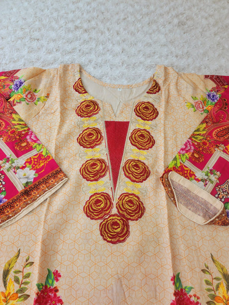 Pakistani linen Embroidered Salwar kameez Ready To Ship