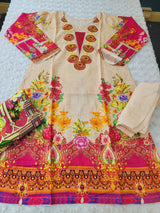 Pakistani linen Embroidered Salwar kameez Ready To Ship