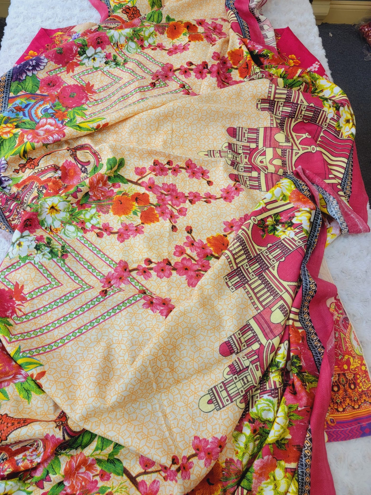 Pakistani linen Embroidered Salwar kameez Ready To Ship