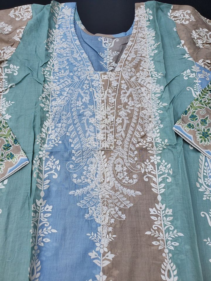 Pakistani Stitched Embroidery Lawn Suit Ready To Ship