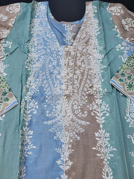 Pakistani Stitched Embroidery Lawn Suit Ready To Ship