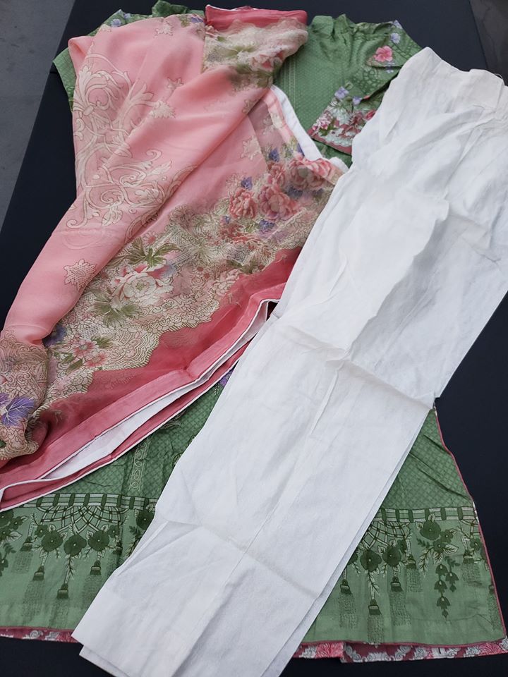 Pakistani Stitched Embroidery Lawn Suit Ready To Ship