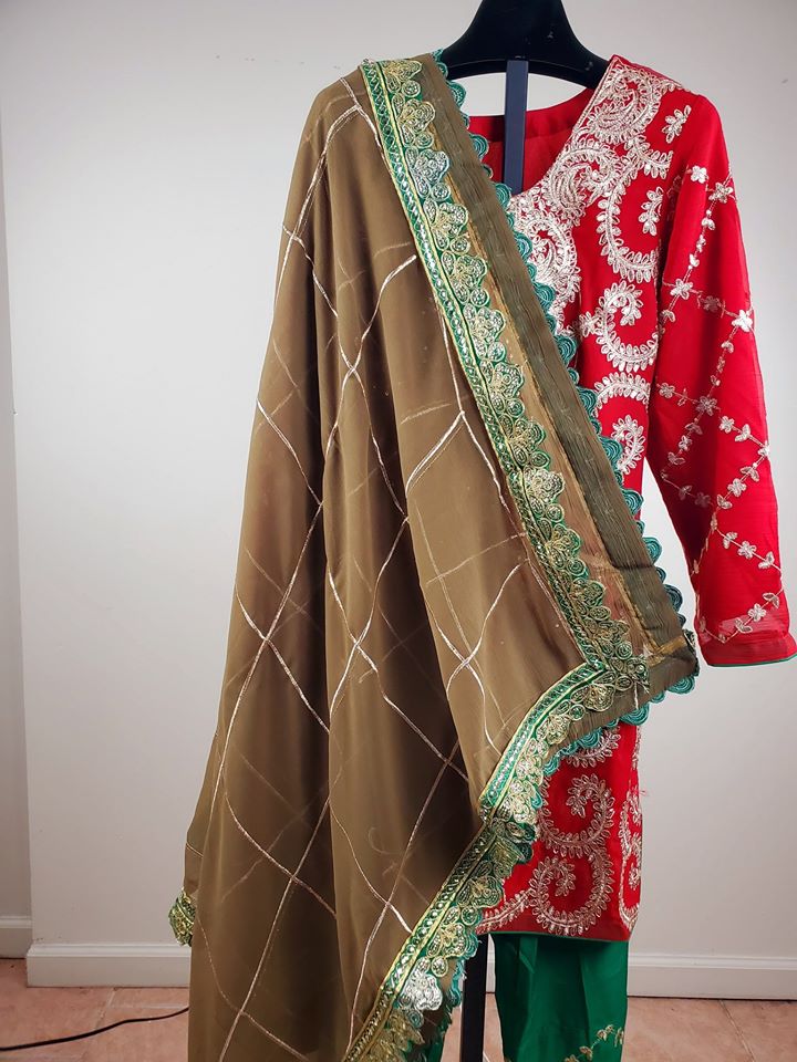 Pakistani Stitched Embroidery Party Suit Ready To Ship