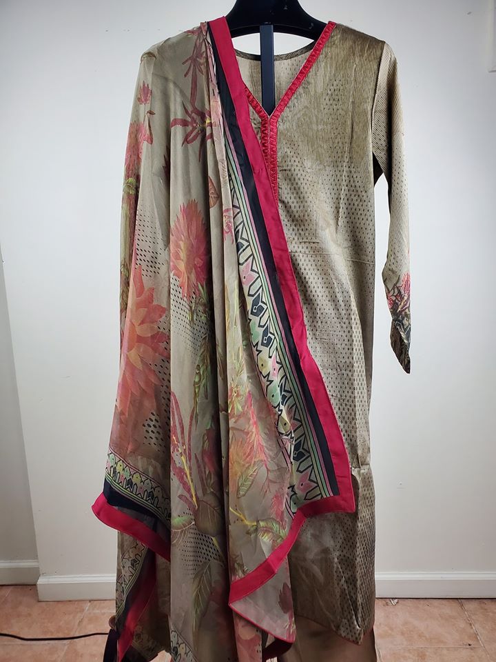 Pakistani Stitched Embroidery Lawn Suit Ready To Ship