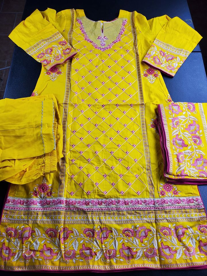 Pakistani Stitched Embroidery Lawn Suit Ready To Ship