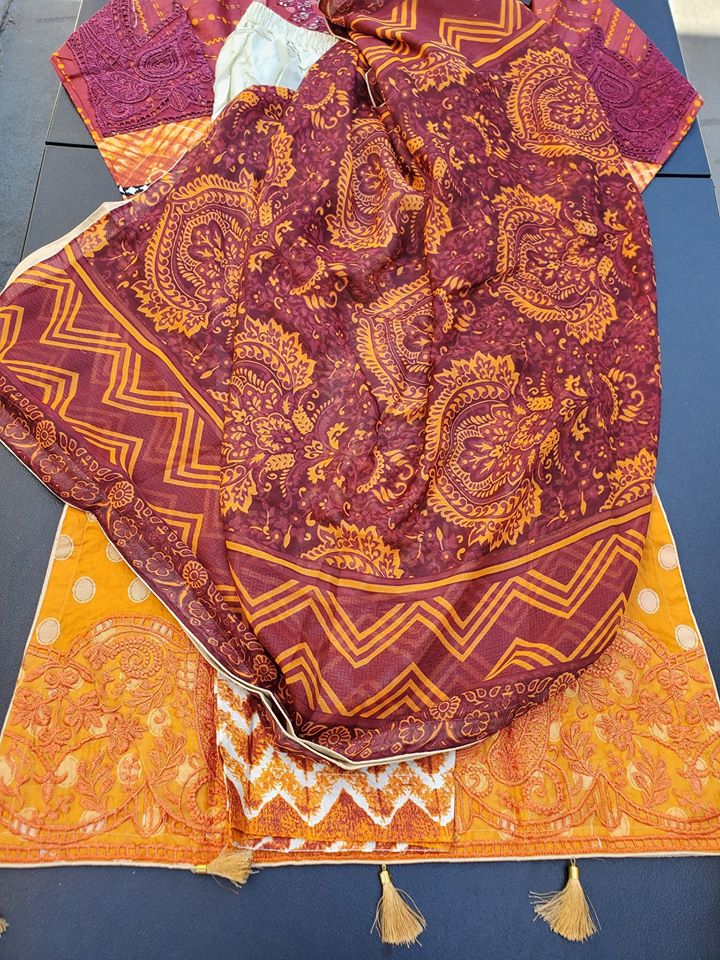 Pakistani Stitched Embroidery Lawn Suit Ready To Ship