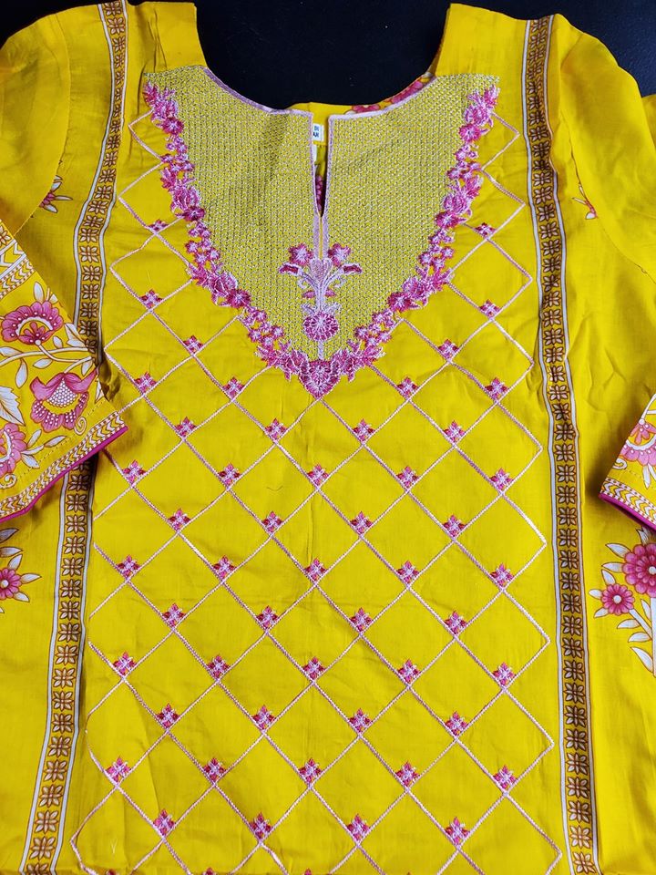 Pakistani Stitched Embroidery Lawn Suit Ready To Ship