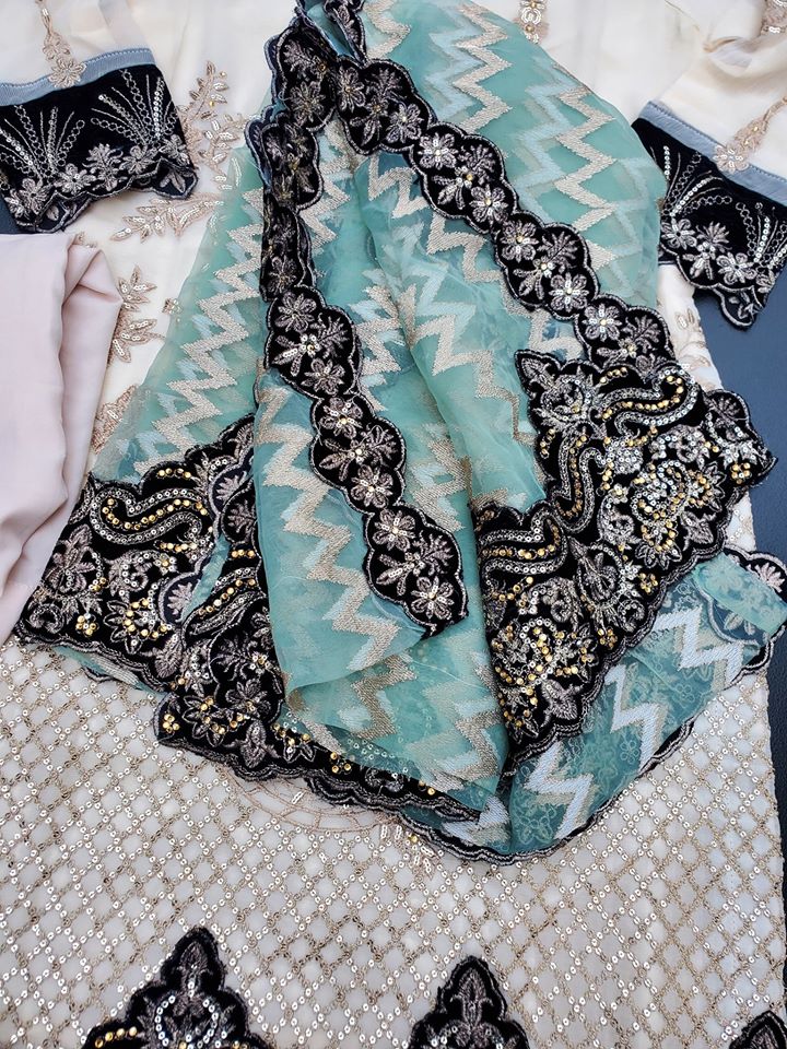 Pakistani Stitched Embroidery Party Wear Dresses Ready To Ship