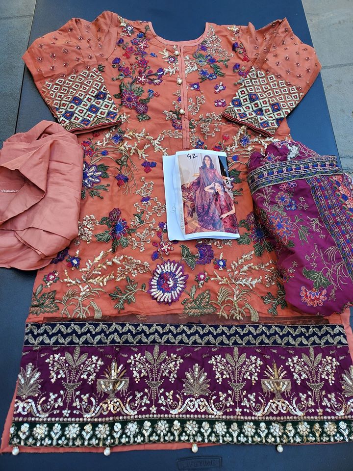 Pakistani Stitched Embroidery Party Wear Dresses Ready To Ship