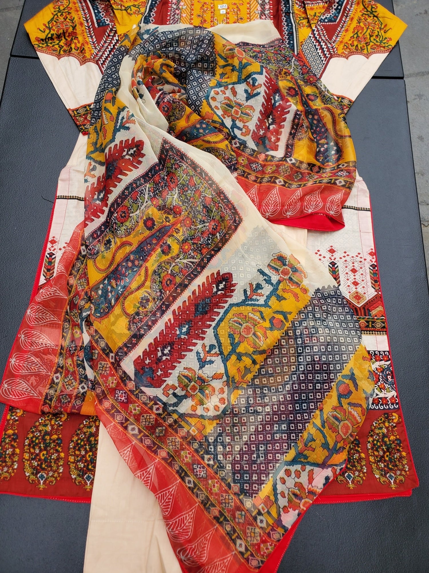 Pakistani Stitched Embroidery Lawn Suit Ready To Ship