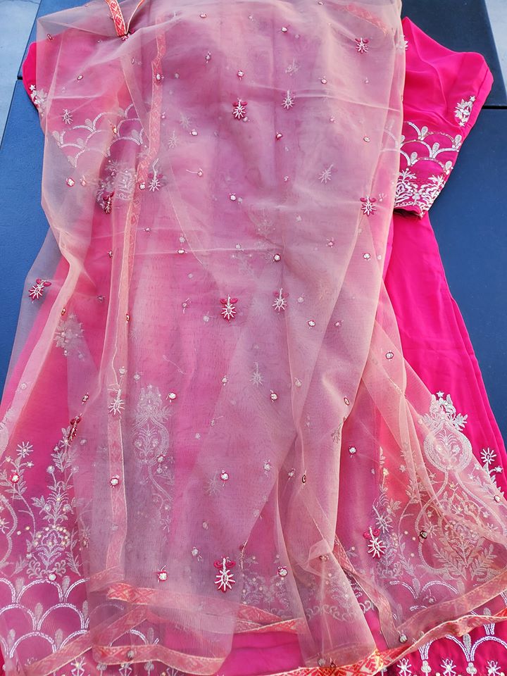 Indian  Embroidered Party Suit Ready To Ship