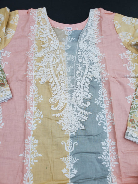 Pakistani Stitched Embroidery Lawn Suit Ready To Ship