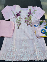 Pakistani Stitched Embroidery Lawn Suit Ready To Ship