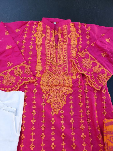 Pakistani Stitched Embroidery Lawn Suit Ready To Ship