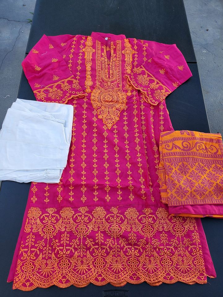 Pakistani Stitched Embroidery Lawn Suit Ready To Ship