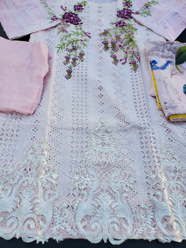 Pakistani Stitched Embroidery Lawn Suit Ready To Ship