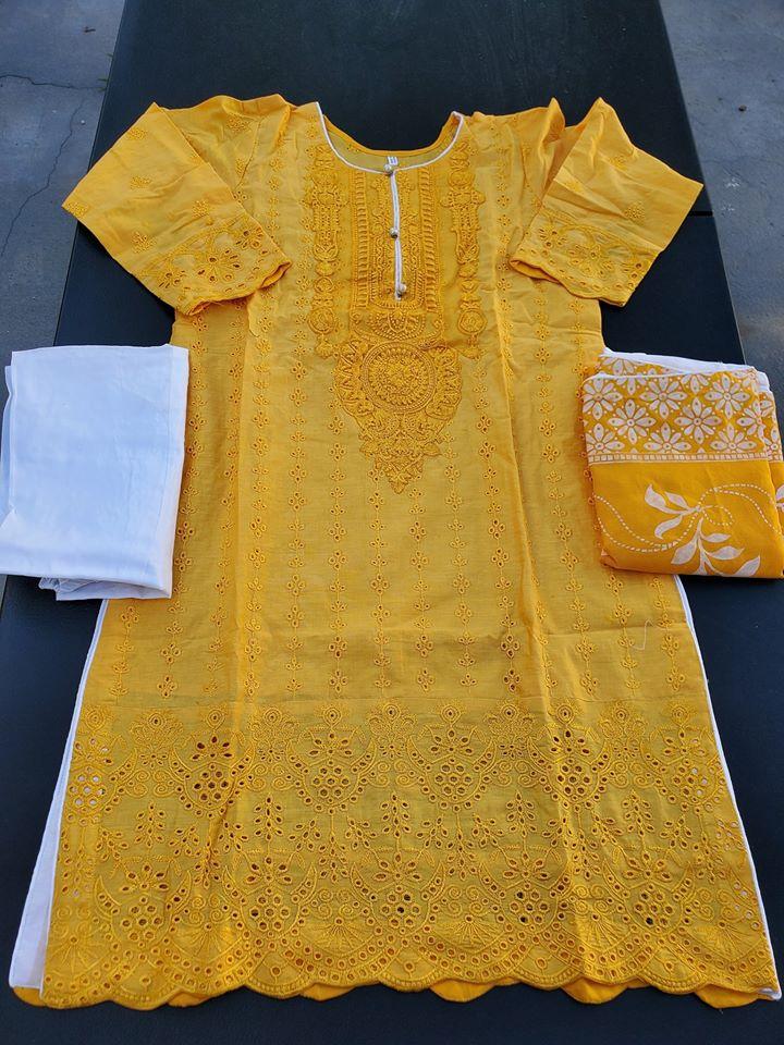 Pakistani Stitched Embroidery Lawn Suit Ready To Ship