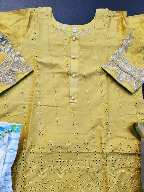 Pakistani Stitched Embroidery Lawn Suit Ready To Ship