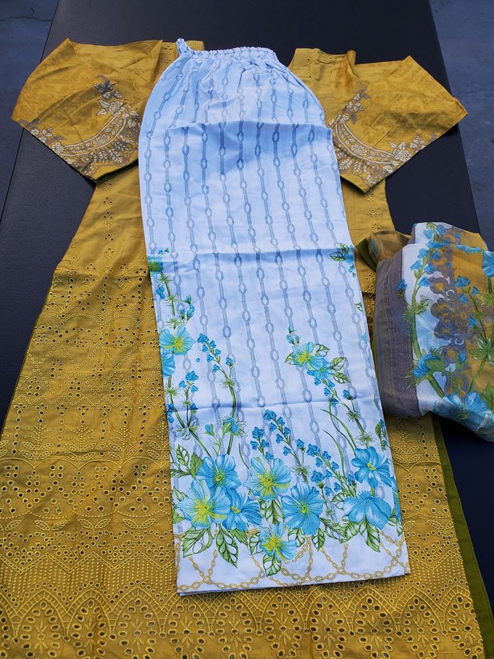 Pakistani Stitched Embroidery Lawn Suit Ready To Ship