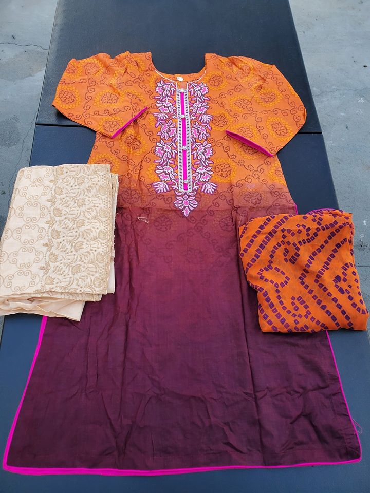 Pakistani Stitched Embroidery Lawn Suit Ready To Ship