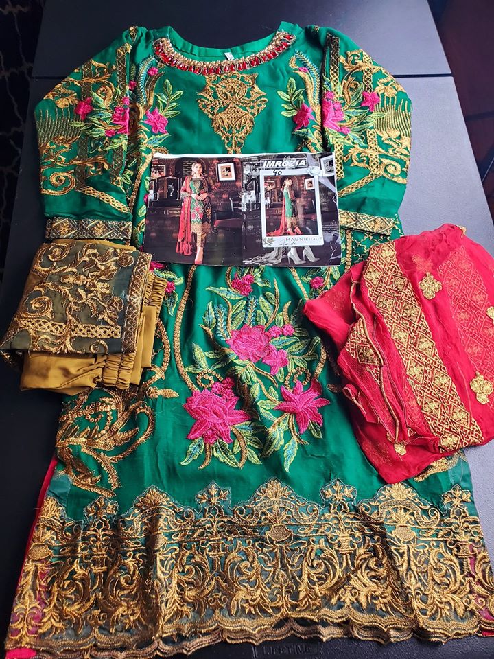 Pakistani Stitched Embroidery Party Wear Dresses Ready To Ship