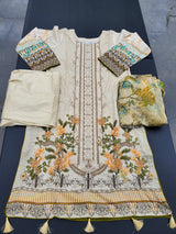Pakistani Stitched Embroidery Lawn Suit Ready To Ship