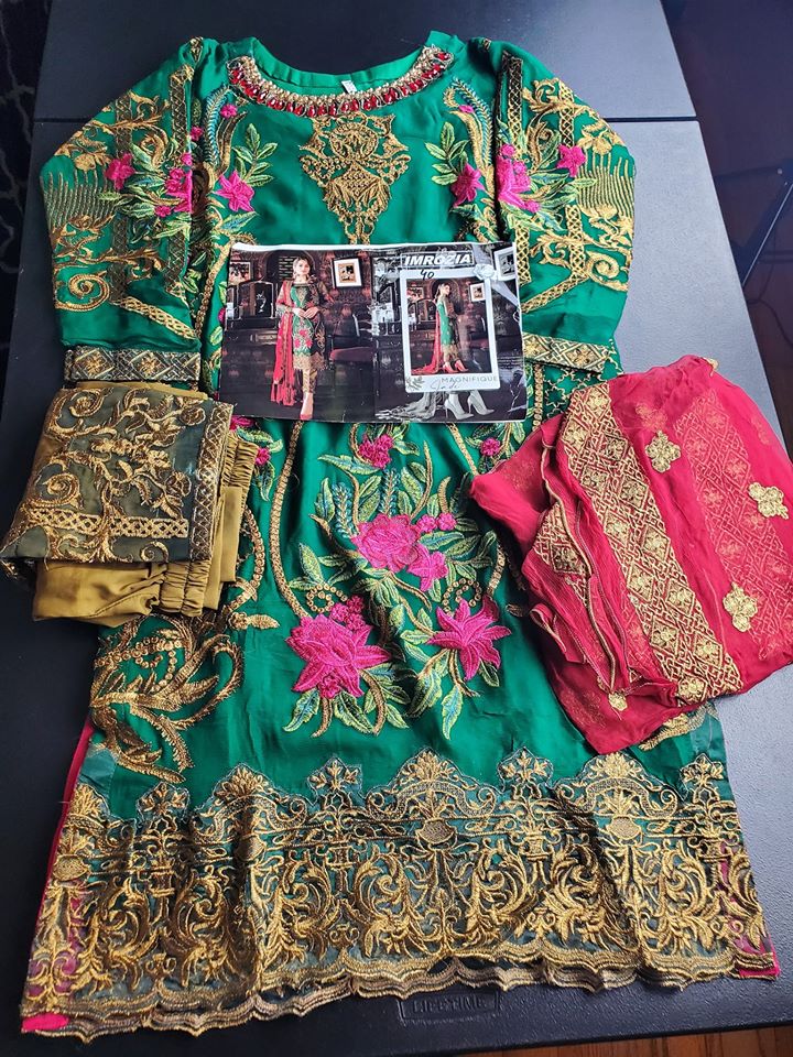 Pakistani Stitched Embroidery Party Wear Dresses Ready To Ship