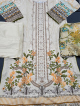 Pakistani Stitched Embroidery Lawn Suit Ready To Ship